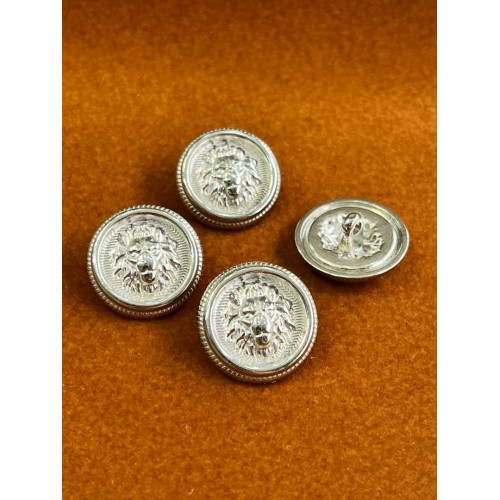 24 BOY (15 MM )ASLAN MOTİFLİ NİKEL METAL DÜĞME